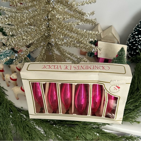 Pink Christmas Glass Ornaments Made in Poland - Picture 13 of 15